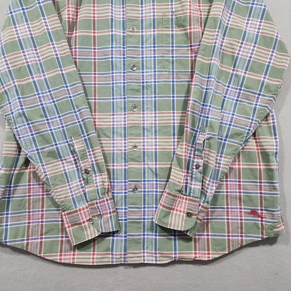 Tommy Bahama Shirt Mens Shirt XL Multicolor Plaid Long Sleeve - Picture 7 of 15